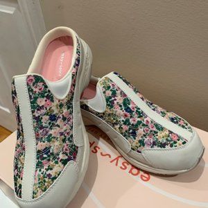Easy Spirit Traveltime Mules Multi-color floral - 8.5 WW (wide size)